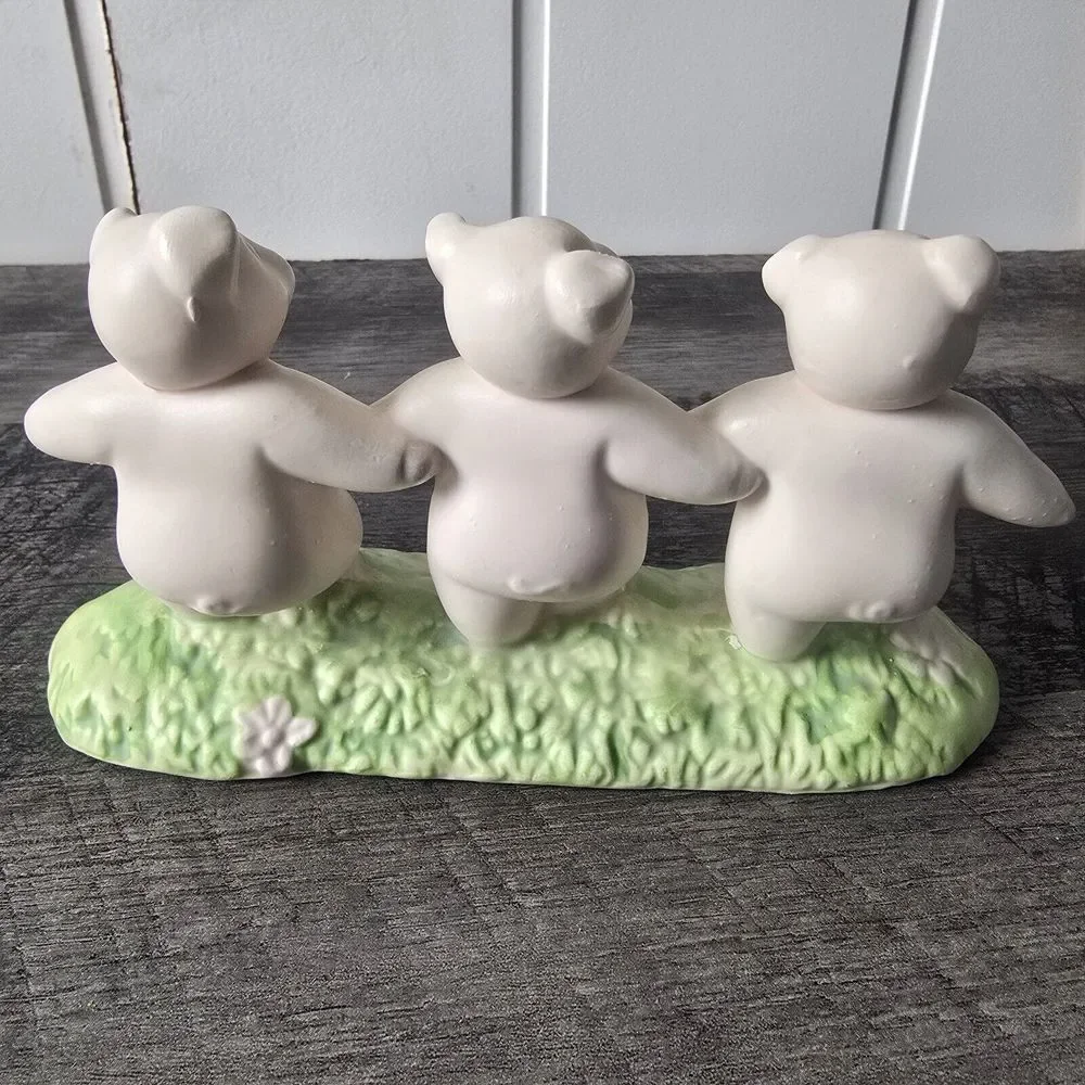 Dept 56 Three Little Pigs Hand Painted Ceramic‎ Figurine Vintage 1987